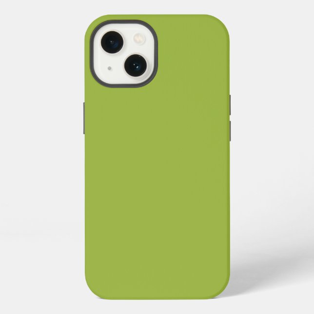 Moderate lime green (solid colour) yellow- green  iPhone case (Back)