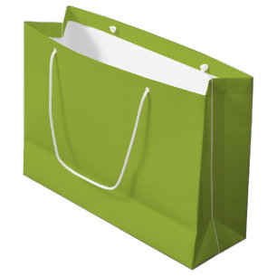 Moderate lime green (solid colour) yellow- green Large Gift Bag