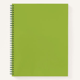 Moderate lime green (solid colour) yellow- green Notebook