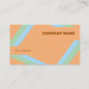 Moderate Pastel Colours Geometric Business Card