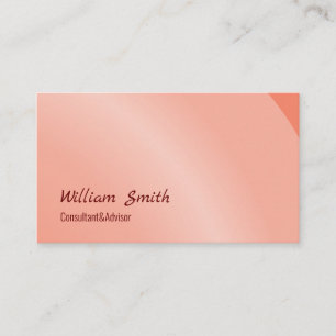Moderate Salmon Modern Neat Shaded Business Card