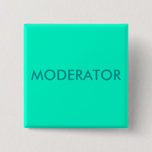 MODERATOR 15 CM SQUARE BADGE (Front)