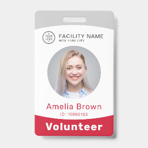 Moderm custom photo and name employee badge ID badge