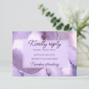 Moderm purple violet  RSVP card
