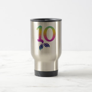 Modern 10 Fish Travel Mug Colourful Contemporary
