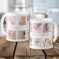 Modern 10 Photo Collage Pink World's Best MImi