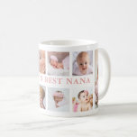 Modern 10 Photo Collage Pink World's Best Nana   Coffee Mug<br><div class="desc">World's Best Nana coffee mug personalised with 10 photos.
Perfect keepsake gift for grandma for christmas, birthday, mothers day and grandparents day.</div>
