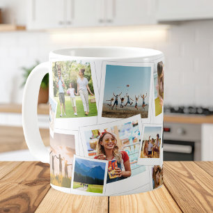 Modern 13 Picture Photo Collage Coffee Mug