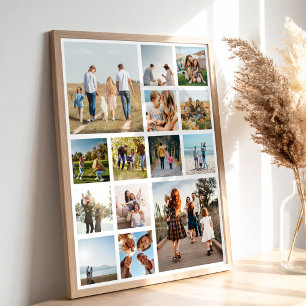 Modern 14 Photo Collage Poster