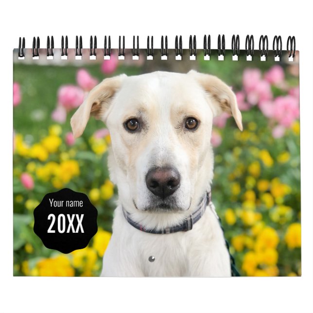 Modern 14 Photo Full Coverage Personalised Calendar (Cover)