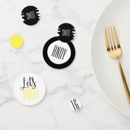 Modern 16th birthday party Confetti decor