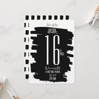 Modern 16th Birthday party invite