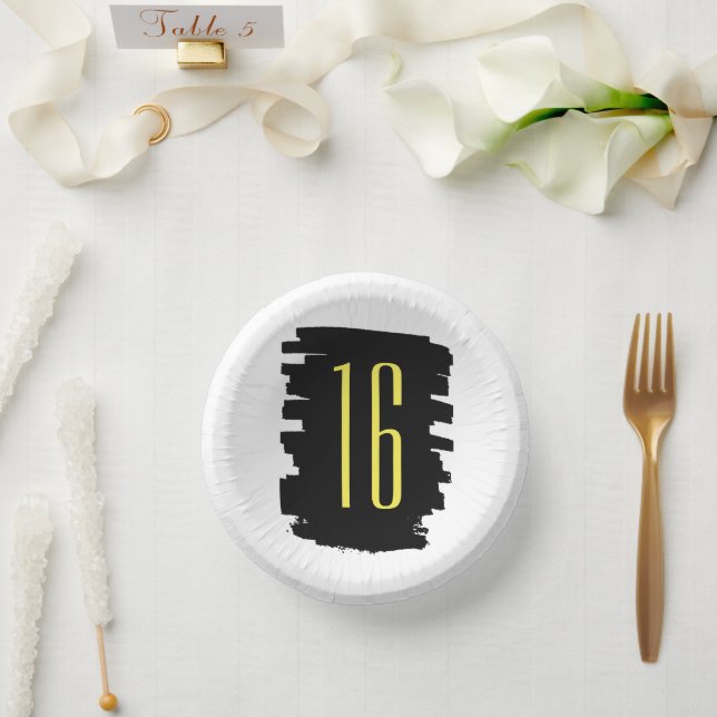 Modern 16th birthday party paper bowl paper plate (Wedding)
