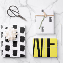 MOdern 16th birthday party wrapping paper