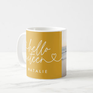 Modern 16th birthday simple stylish elegant script coffee mug