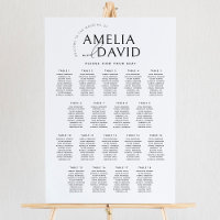Modern 18 Tables Welcome Seating Chart