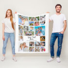 Modern 19 Photo Collage Personalised White