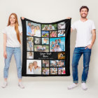Modern 19 Photo Collage Personalized Black