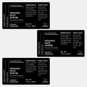 Modern 1 OZ 30ml Dropper Bottle Waterproof Label