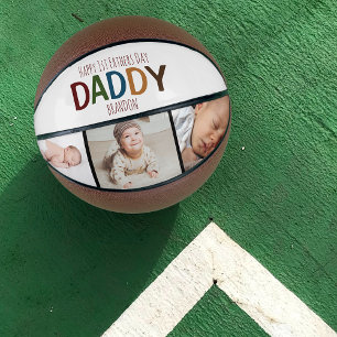 Modern   1st Fathers Day Photo Collage Basketball
