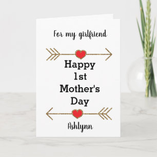 Modern 1st Mother's Day Card for my Girlfriend