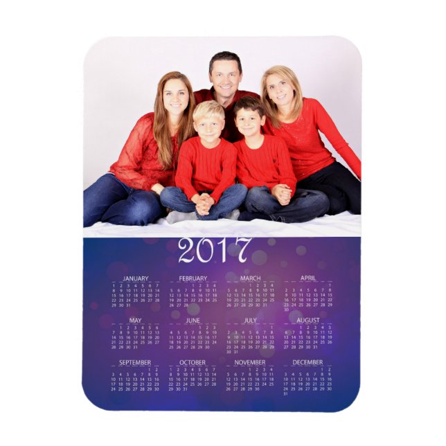 Modern 2017 Photo Calendar Magnet (Vertical)