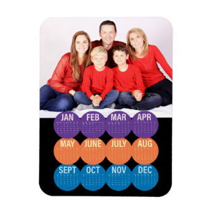 Modern 2018 Photo Calendar Magnet