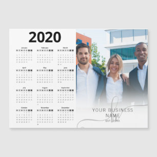 Modern 2020 calendar photo corporate typography