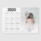 Modern 2020 calendar photo family typography