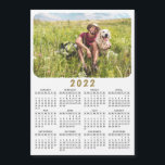 Modern 2022 Magnetic Photo Calendar Black White<br><div class="desc">For a 2024 calendar in this style, please visit: https://www.zazzle.com/modern_2024_magnetic_photo_calendar_black_white-256592799607910389 This modern minimalist style 2022 magnetic calendar is easy to customise with a personal photo to create a unique keepsake for loved ones. The Black and white design with a colourful picture looks beautiful and clear and is a practical gift...</div>