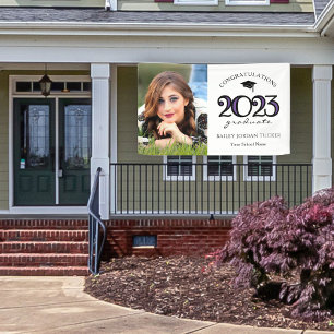 Modern 2022 Purple Photo Graduation Banner