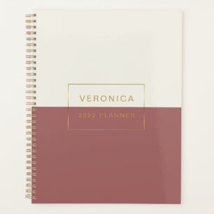 Modern 2022 Terracotta Monthly/Weekly   Planner