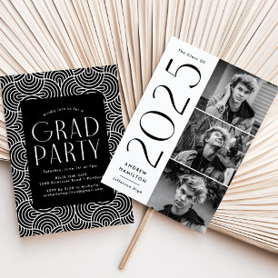 Modern 2023 3 Photo Graduation Party Invitation