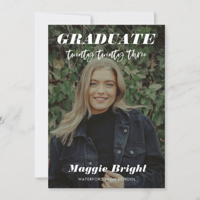 Modern 2023 graduate announcement  Open House (Front)