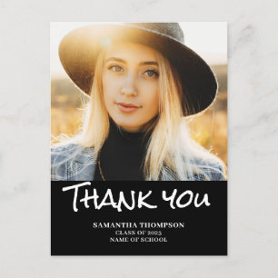Modern 2023 Graduation Photo Thank You Postcard