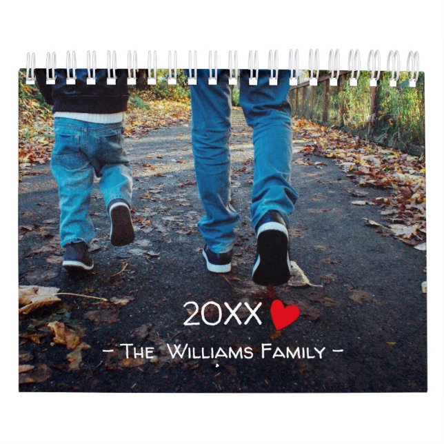 Modern 2023 Minimalist Family Photo Custom  Calendar (Cover)