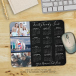 Modern 2024 Calendar 3 Photo Script Personalized Mouse Mat<br><div class="desc">Create your own personalized, custom color photo and calendar mouse pad with a 2024 year-at-a-glance calendar, 3 photos, a name or monogram or other custom text in a suggested modern handwritten script typography in your choice of colors (shown in black and white). Change the text font style, color, size and...</div>