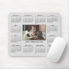 Modern 2025 Calendar Your Photo Name on Grey