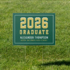 Modern 2025 Graduate Gold Green Custom Graduation