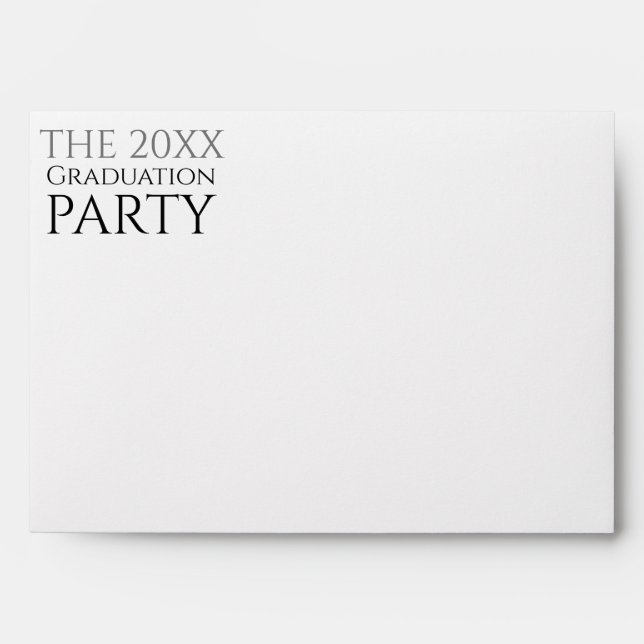 Modern 2025 Graduation Party Return Address Envelope (Front)