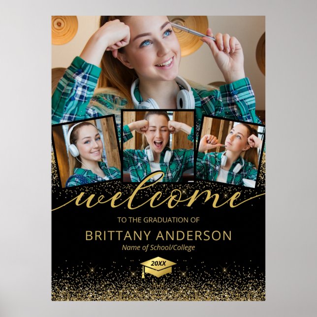 Modern 2025 Graduation Photo Welcome Poster (Front)