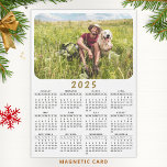 Modern 2025 Magnetic Photo Calendar Black White<br><div class="desc">This 2025 calendar magnet in a modern minimalist style is easy to customise with a personal photo to create a unique keepsake. It is optimised for 5x7 inches magnetic card, so if you choose other size, you might need to adjust the design inside the design tool. The black and white...</div>