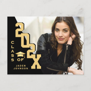 Modern 2025 PHOTO Grad Graduation Party Invitation Postcard