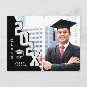 Modern 2025 PHOTO Grad Graduation Party Invitation Postcard
