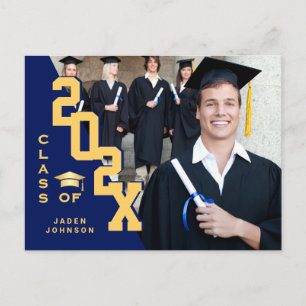 Modern 2025 PHOTO Grad Graduation Party Invitation Postcard