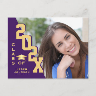 Modern 2025 PHOTO Grad Graduation Party Invitation Postcard