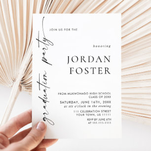 Modern 2025 PHOTO Graduation Party Invitation Postcard
