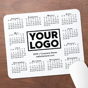 Modern 2026 Calendar Business Company Logo Mouse Mat
