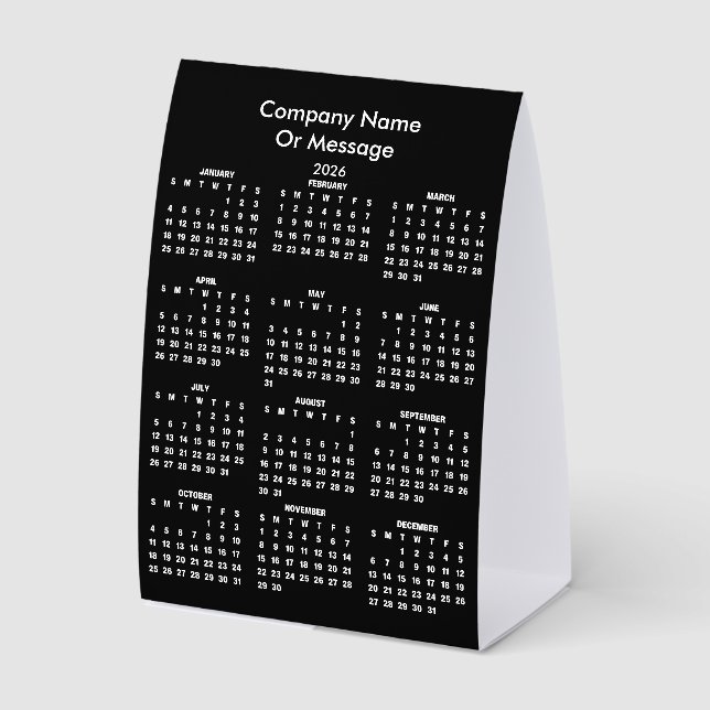 Modern 2026 Calendar Company Name (Front)