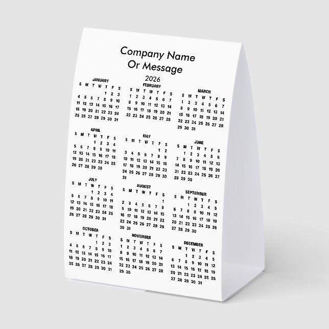 Modern 2026 Calendar Company Name (Front)